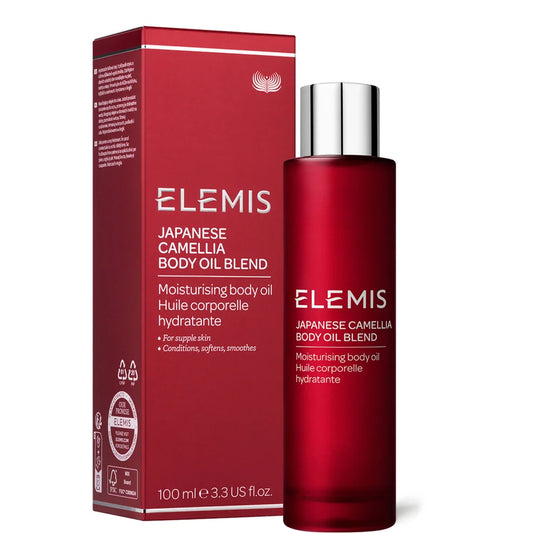 Elemis Japanese Camellia Body Oil 100ml, nourishing oil to hydrate and soften the skin.