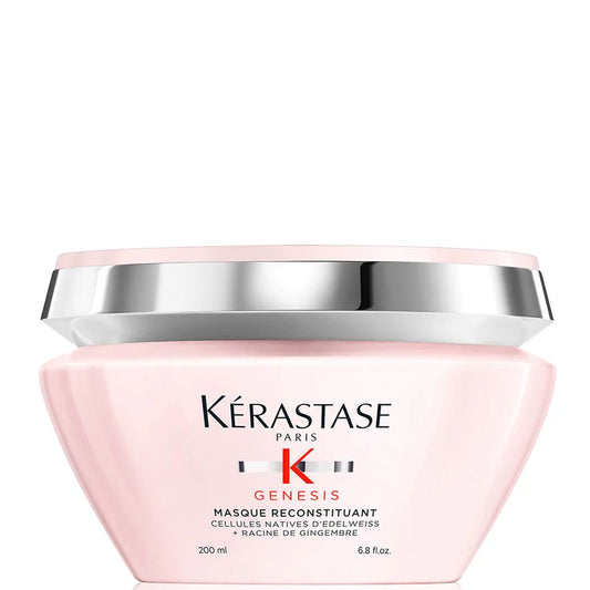 Kérastase Genesis Masque Reconstituant Hair Mask 200ml peach coloured tub with screw lid shown closed