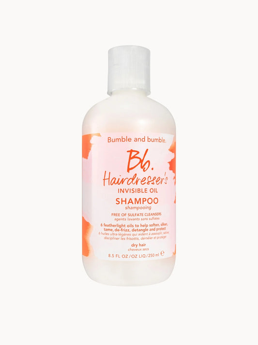 Bumble and bumble Hairdresser's Invisible Oil Shampoo 250ml, black bottle with gold cap and bee logo