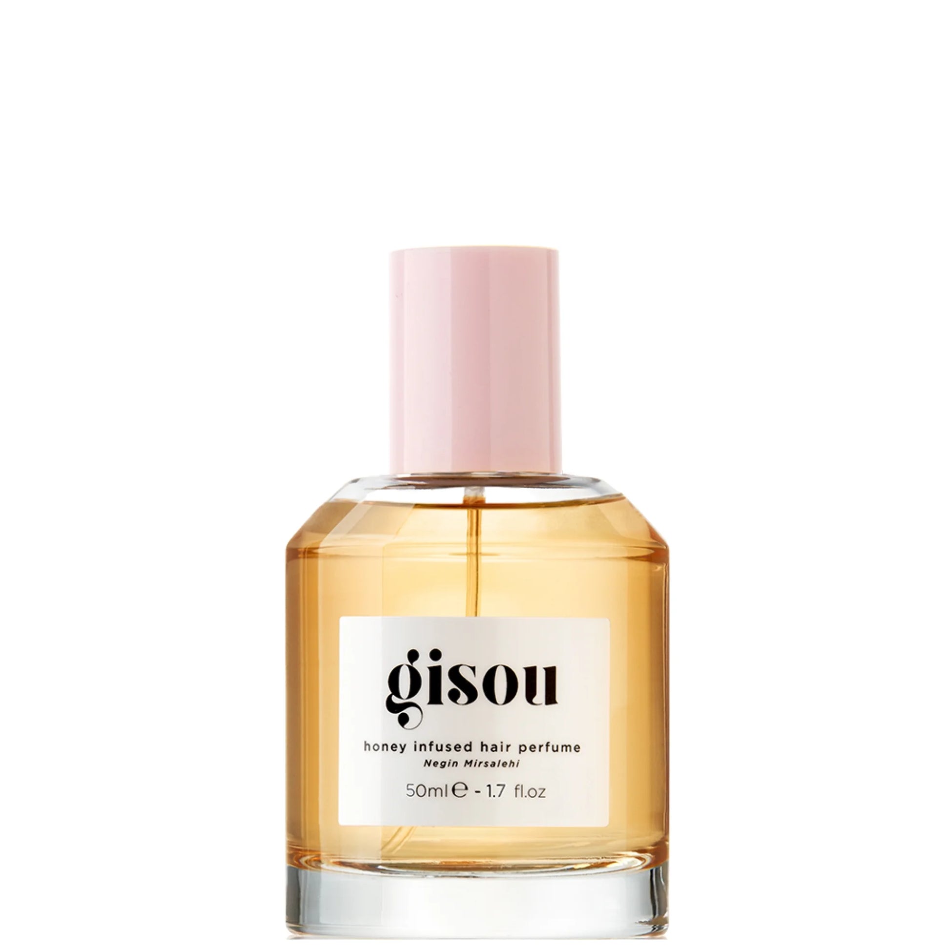 Gisou Honey Infused Hair Perfume 50ml Wildflower Honey amber glass bottle with gold cap