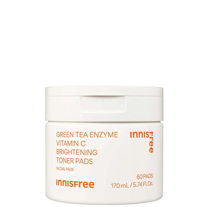 Innisfree Green Tea Enzyme Vitamin C brightening toner pads 60 pack