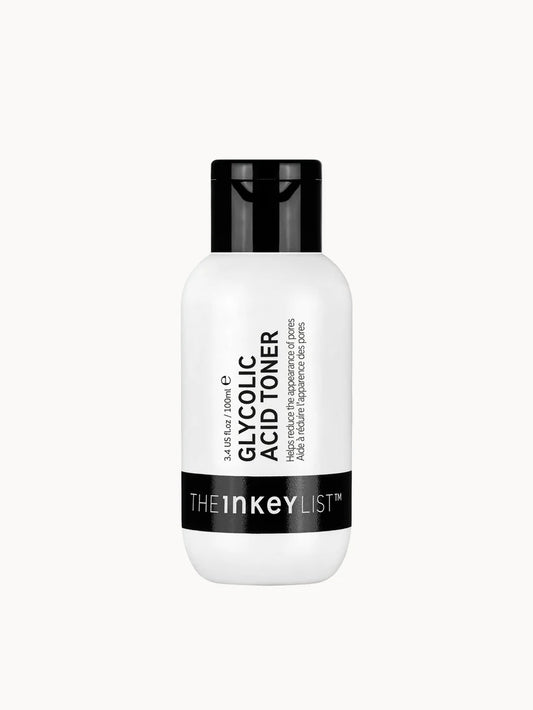 The INKEY List Glycolic Acid Toner 100ml clear bottle with black cap and white label