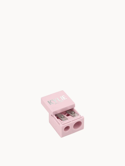 Kylie Cosmetics Pencil Sharpener dual hole sharpener in compact black casing with logo