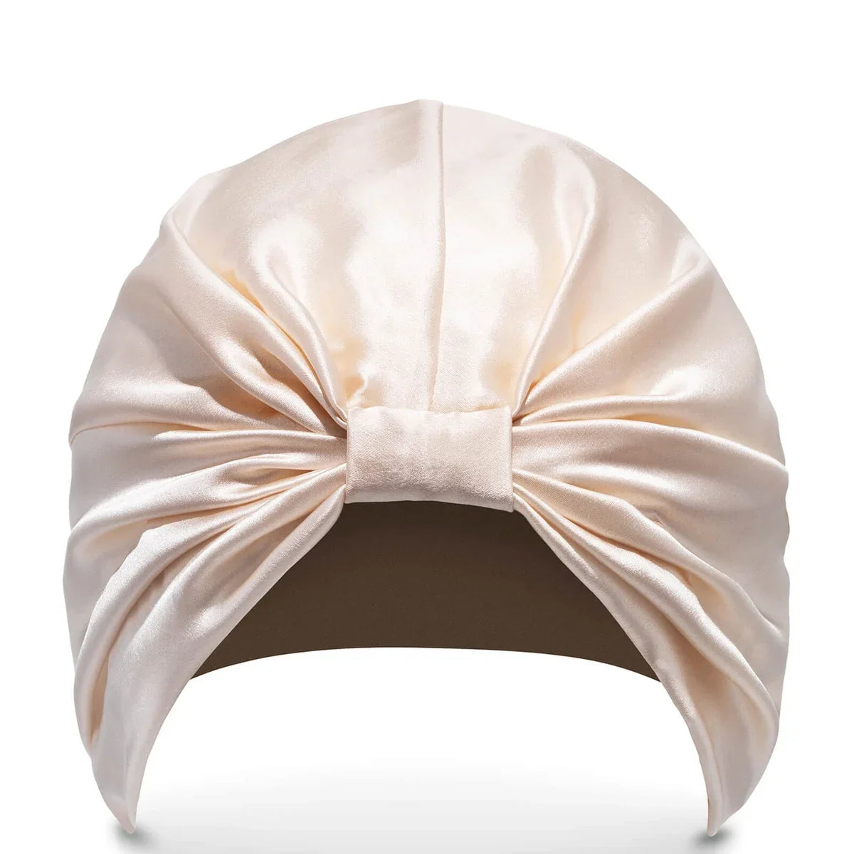 SILKE Hair Wrap The Sofia, champagne silk bonnet with elasticated edge
