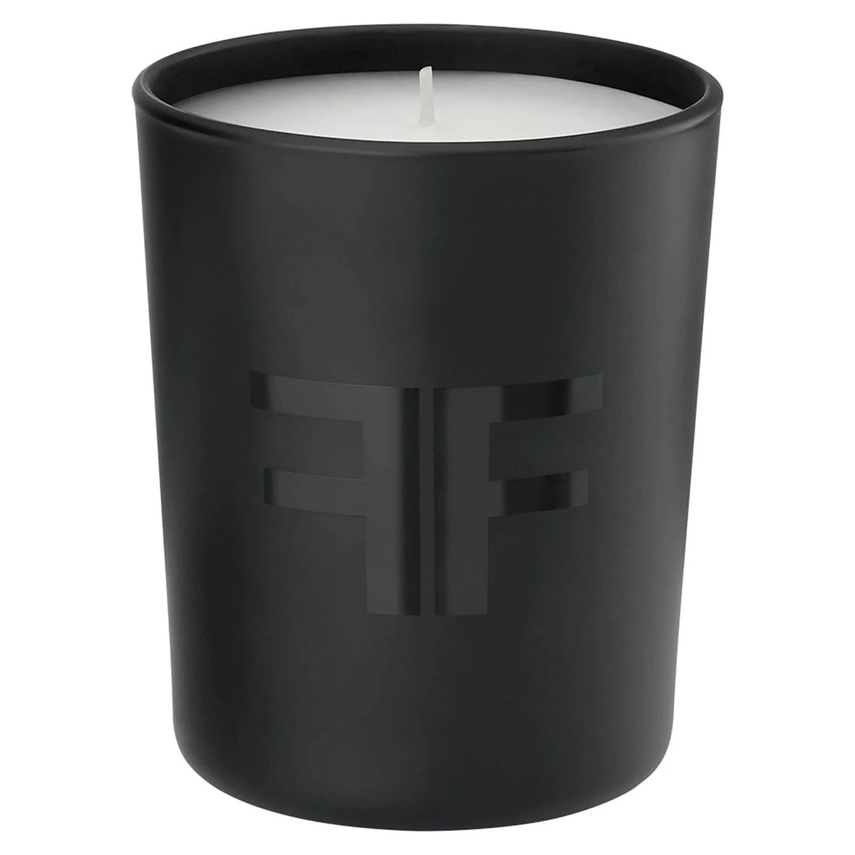 Filorga Scented Candle Bougie Parfumée 75g, white glass jar candle with black lid and Filorga minimalist label