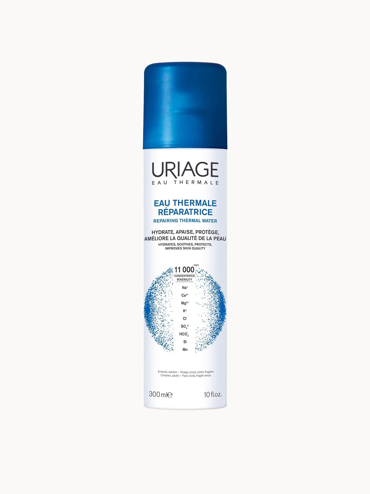 Uriage Eau Thermale Repairing Thermal Water 300ml, thermal water spray pack with Uriage branding