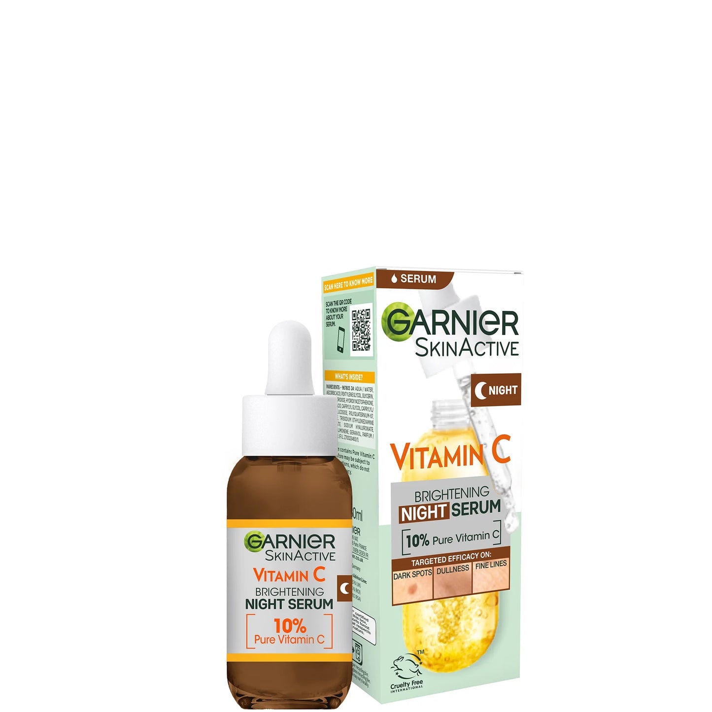 Garnier Anti Dark Spot Night Serum 10% Pure Vitamin C and Hyaluronic Acid 30ml
