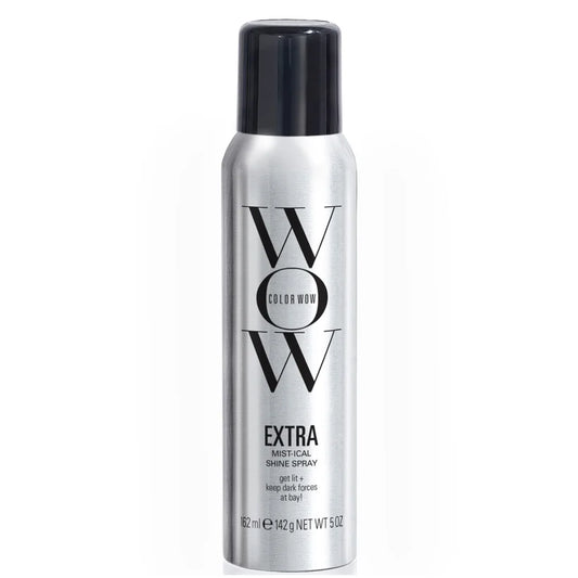 Color Wow Extra Mist-ical Shine Spray 162ml, clear mist spray bottle with pink cap
