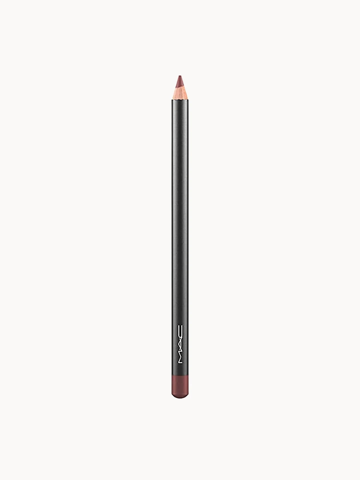 Mac Cosmetics MAC Lip Pencil - Mahogany, black wooden lip pencil with silver MAC lettering and reddish-brown tip