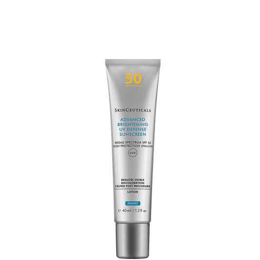 SkinCeuticals Advanced Brightening UV Defense SPF50 Sunscreen 40ml brightening facial sunscreen with high protection and even-tone effect.