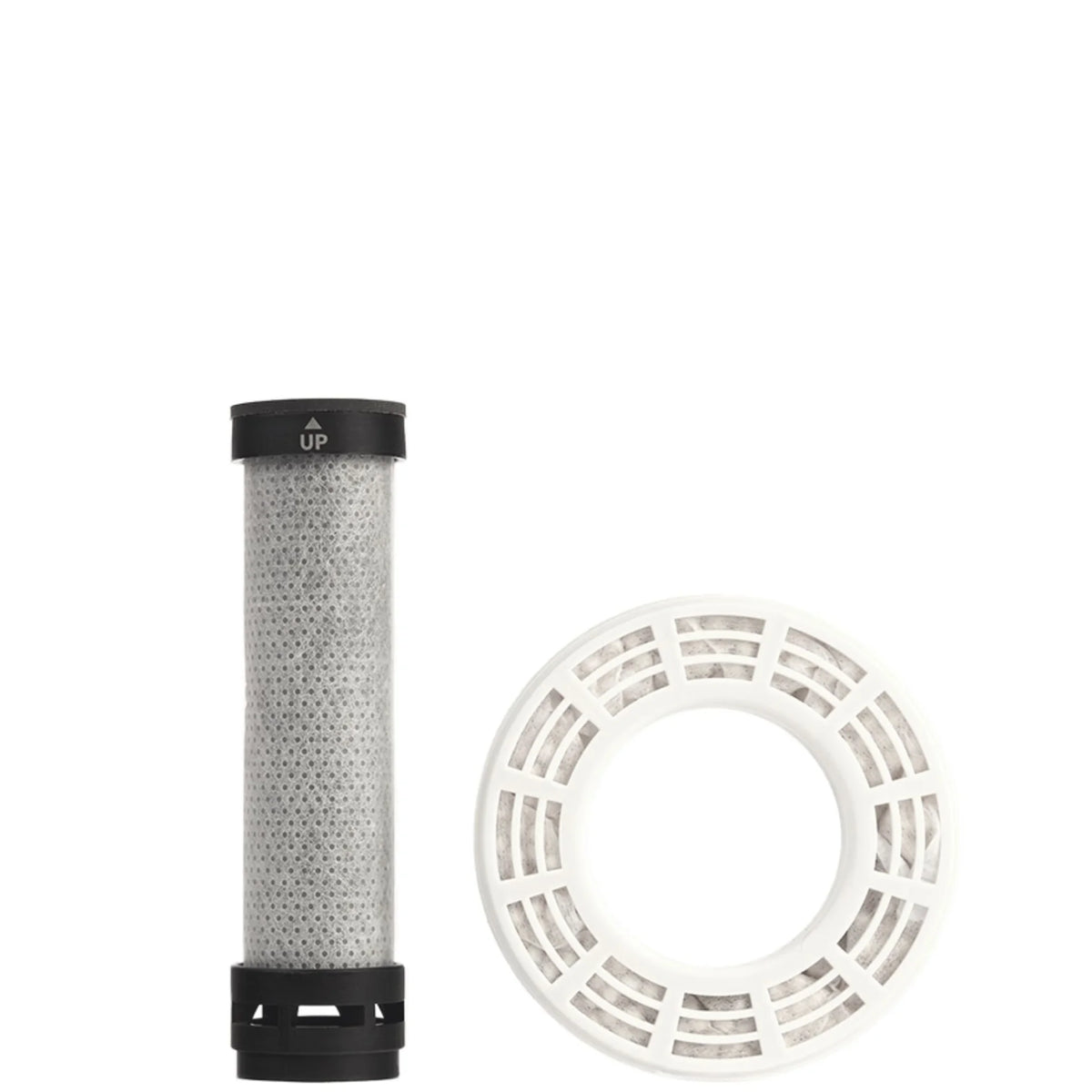 Hello Klean Shower Head Refill Capsule 2.0, small white cylindrical filter cartridge