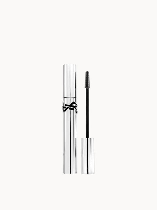 Yves Saint Laurent Lash Latex Sculpting & Lengthening Mascara 2ml - Sculpted Black, slim silver mascara tube with white and yellow iris flower design