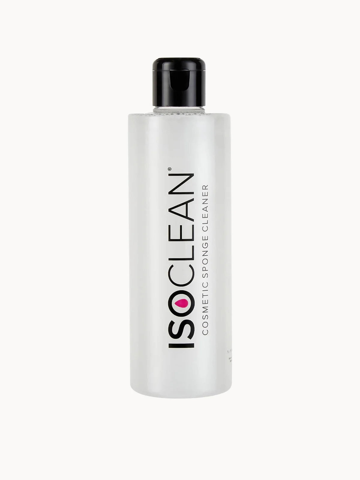 ISOCLEAN Cosmetic Sponge Cleaner 525ml, large white spray bottle with clear label and black ISOCLEAN branding