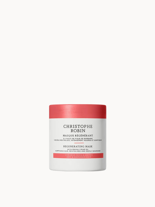 Christophe Robin Regenerating Mask with Prickly Pear Oil 40ml, small 40ml travel-size hair mask pack