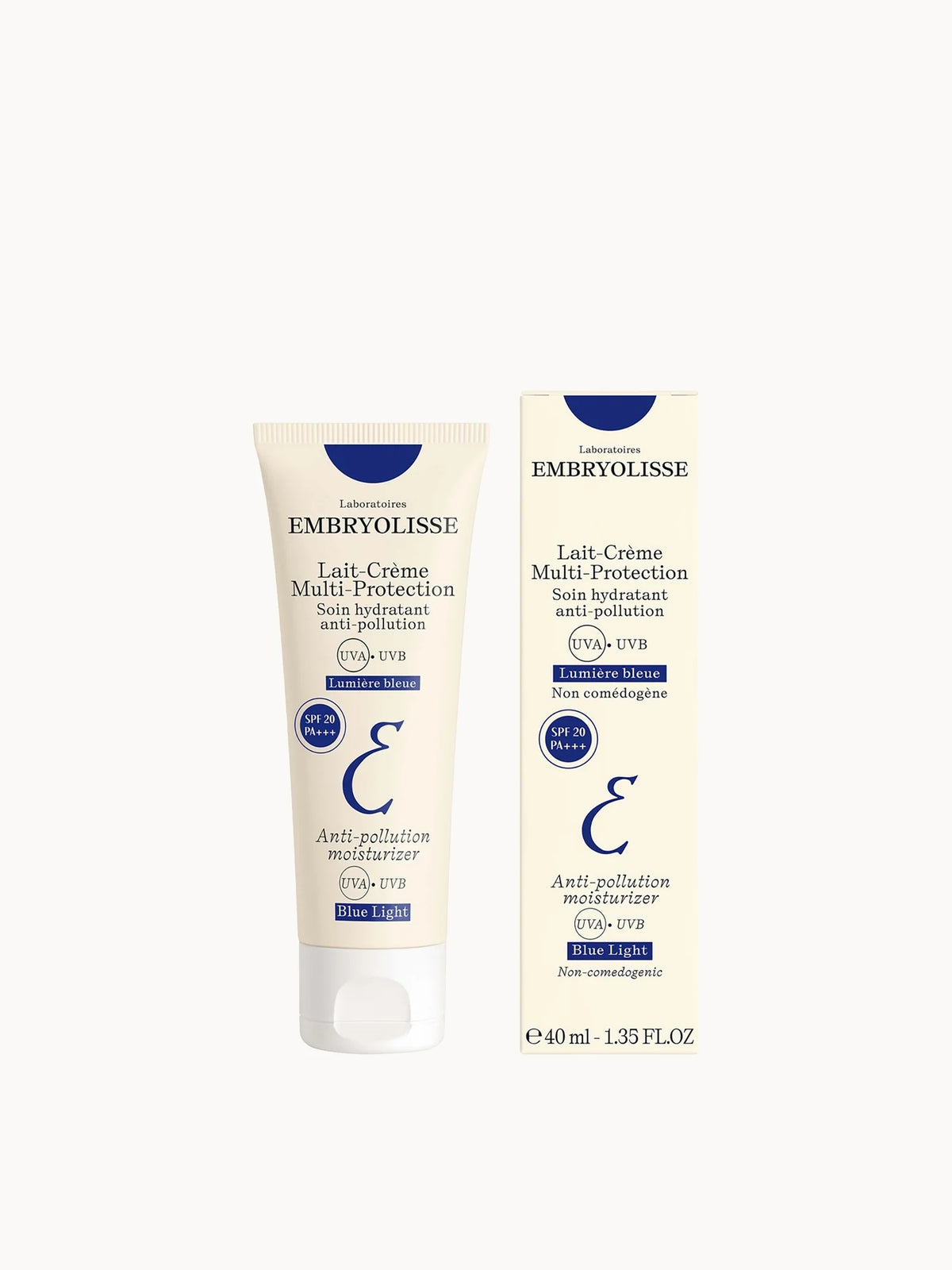 Embryolisse Lait-Creme Multi-Protection 40ml, white tube with blue and gold text