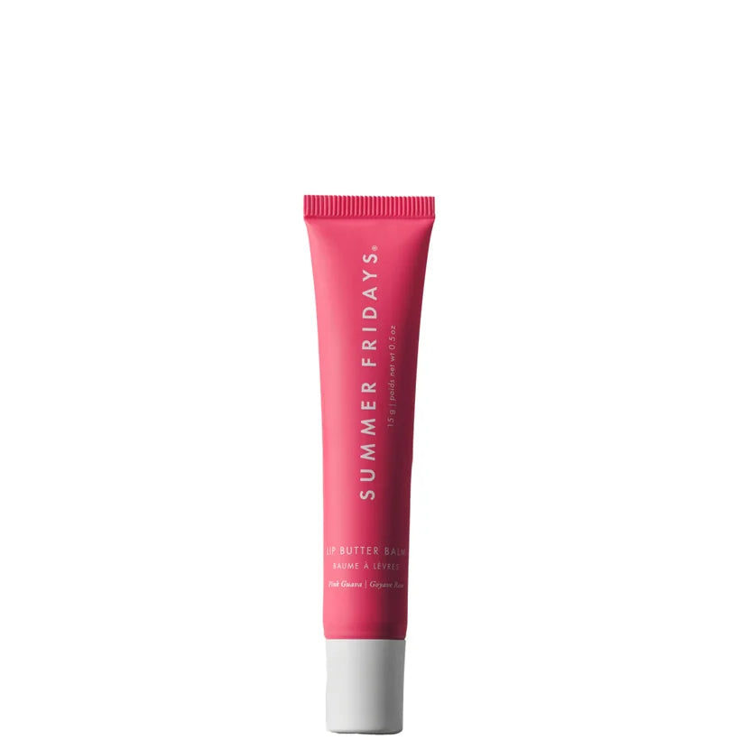 Summer Fridays Lip Butter Balm Pink Guava 15g squat round pot with a screw-top lid