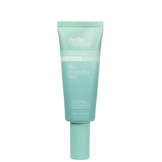 Hello Sunday Everyday One mineral face moisturiser tube, SPF50, 70ml