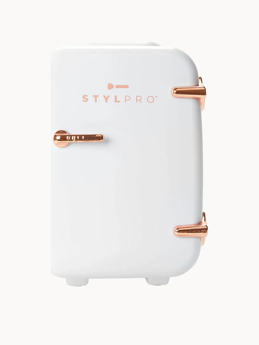 StylPro Beauty Fridge compact mini skincare fridge with mirrored door and handle