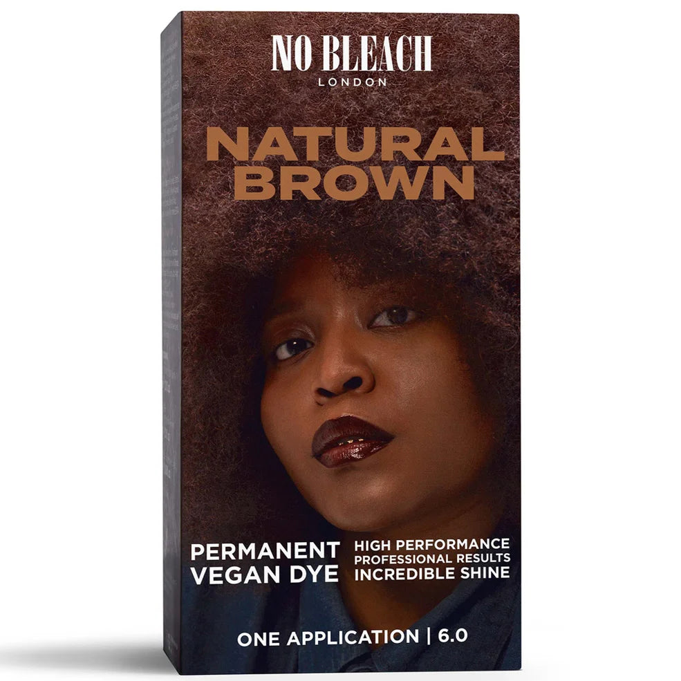 BLEACH LONDON Natural Brown Permanent Kit, permanent hair colour with natural brown tones.