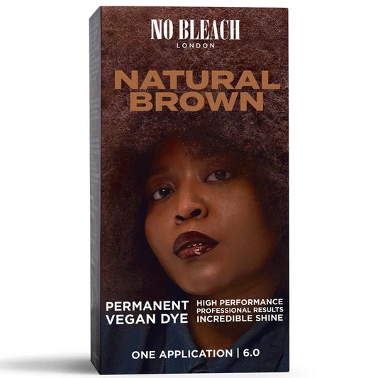 BLEACH LONDON Natural Brown Permanent Kit, permanent hair colour with natural brown tones.
