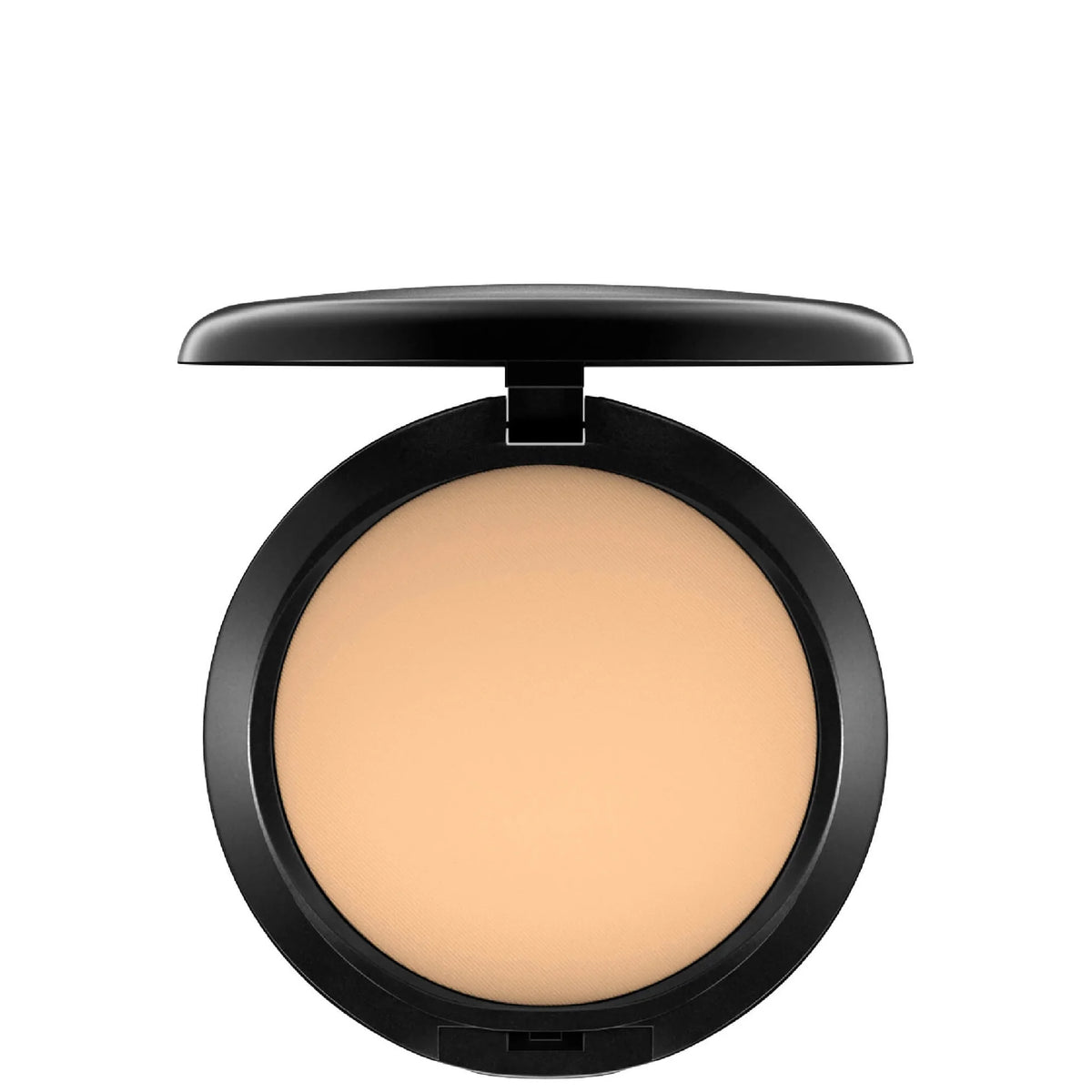 MAC Studio Fix Powder Plus Foundation - NC40, black compact with mirror and silver MAC logo, NC40 pressed powder pan