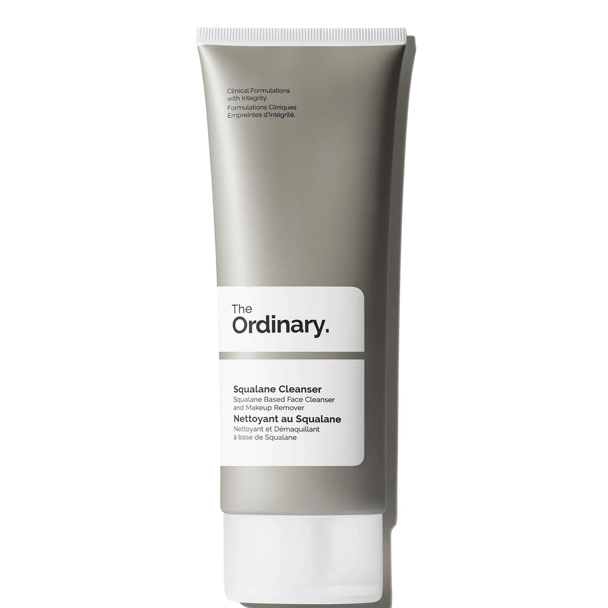 The Ordinary Squalane Cleanser 150ml – gentle oil-based cleanser with plant squalane and lipophilic esters, removes SPF and waterproof makeup.