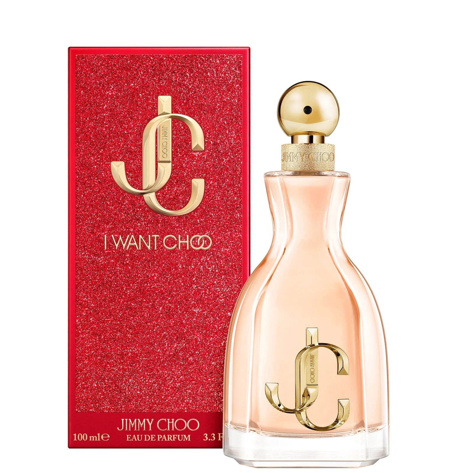 Jimmy Choo I Want Choo Eau de Parfum 100ml – oriental floral with mandarin, peach, red spider lily, jasmine sambac, vanilla and benzoin.