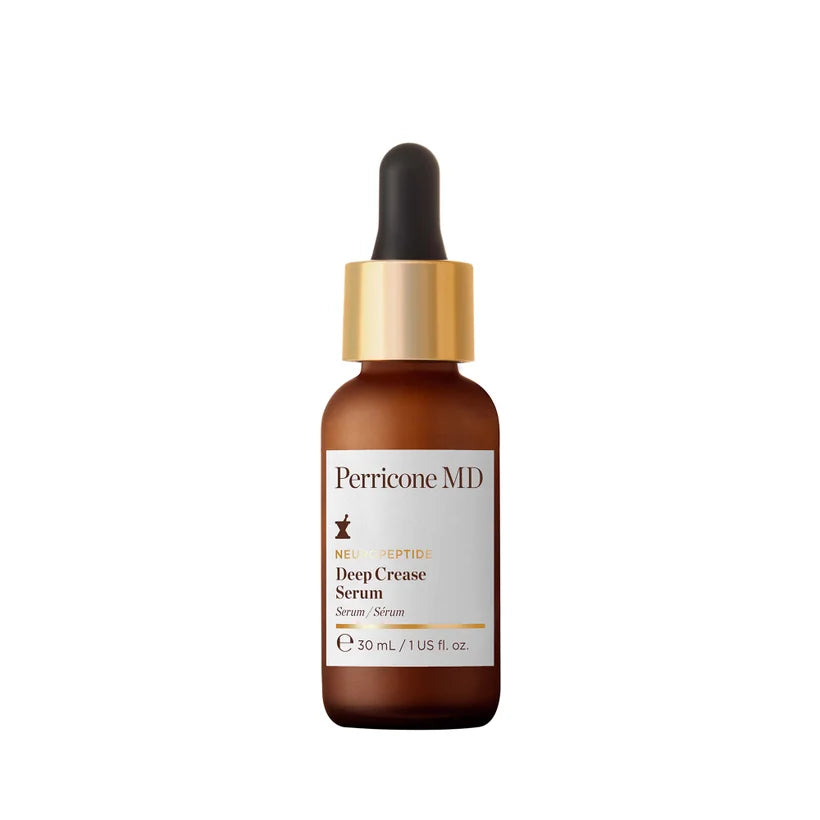Perricone MD Neuropeptide Deep Crease Serum 1oz glass bottle with dropper and blue label