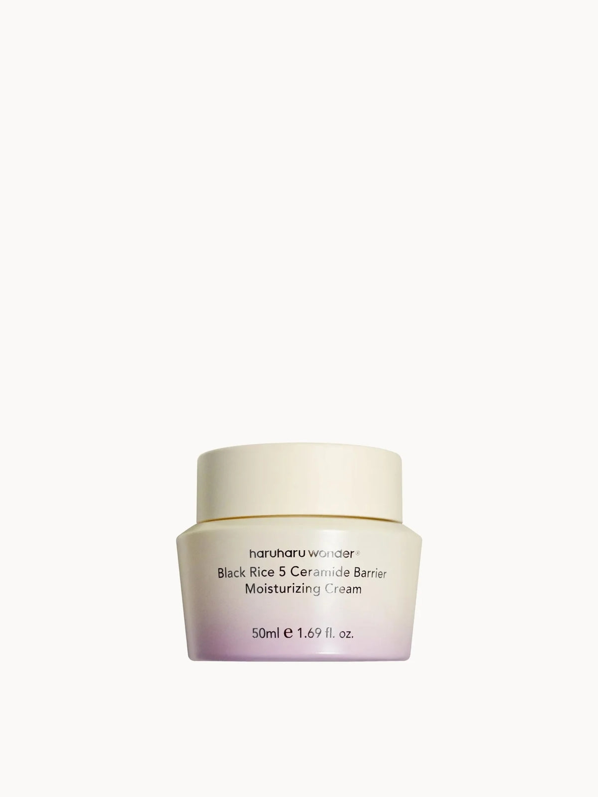 Haruharu Wonder 5 Ceramide Barrier Moisturising Cream 50ml, black rice jar with gold lid