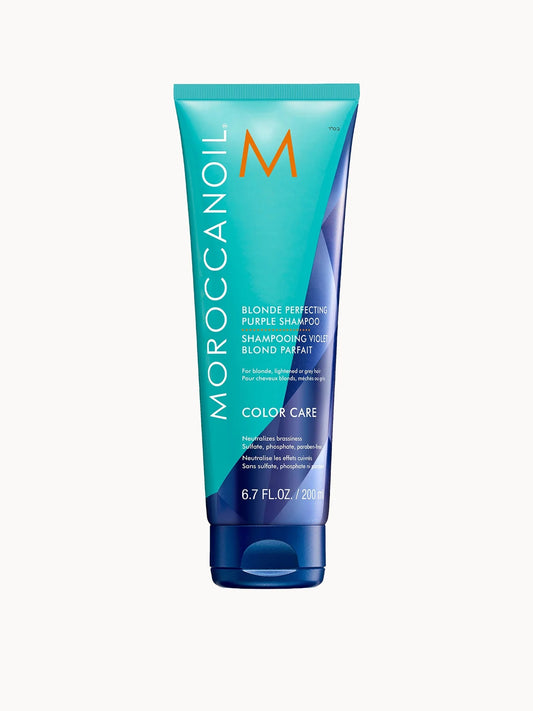 Moroccanoil Blonde Perfecting Purple Shampoo 200ml, shampoo bottle