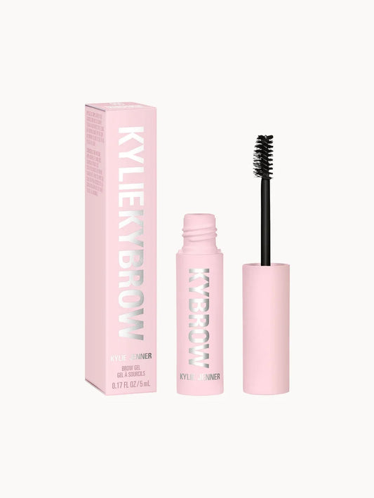 Kylie Cosmetics Kybrow Gel 000 Transparent clear brow gel in slim tube with spoolie wand