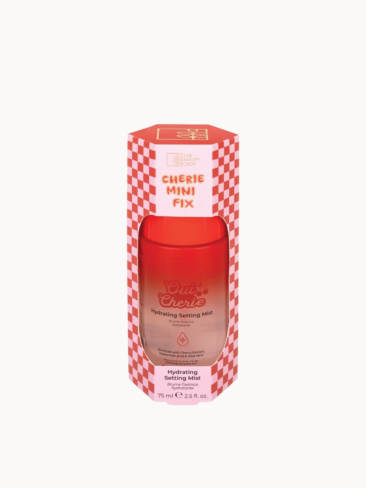 The Beauty Crop Oui Cherie Bauble Hydrating Setting Mist 75ml, pink spray bottle