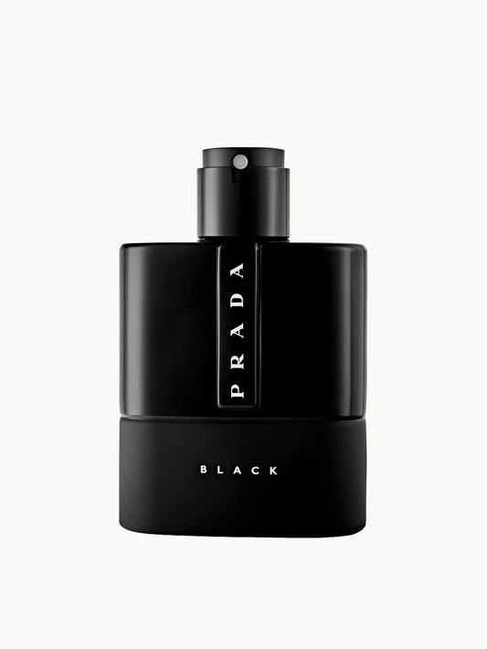 Prada Luna Rossa Black Eau de Parfum 100ml matte black bottle with red stripe detail and black cap