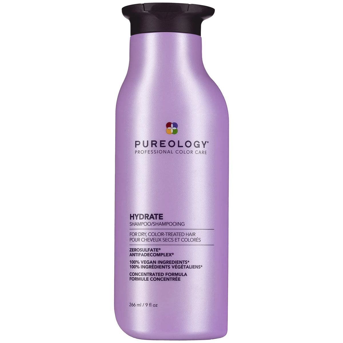 Pureology Hydrate Shampoo 266ml – creamy hydrating shampoo with sage, green tea, jojoba oil and AntiFade Complex; vegan.