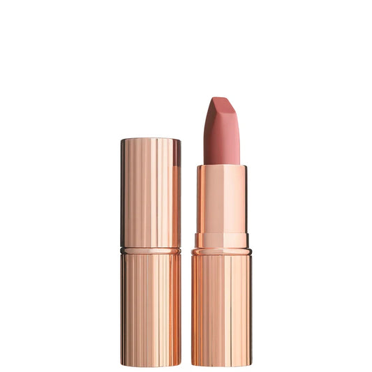 Charlotte Tilbury Matte Revolution Pillow Talk Original rose gold lipstick tube with square ridged casing