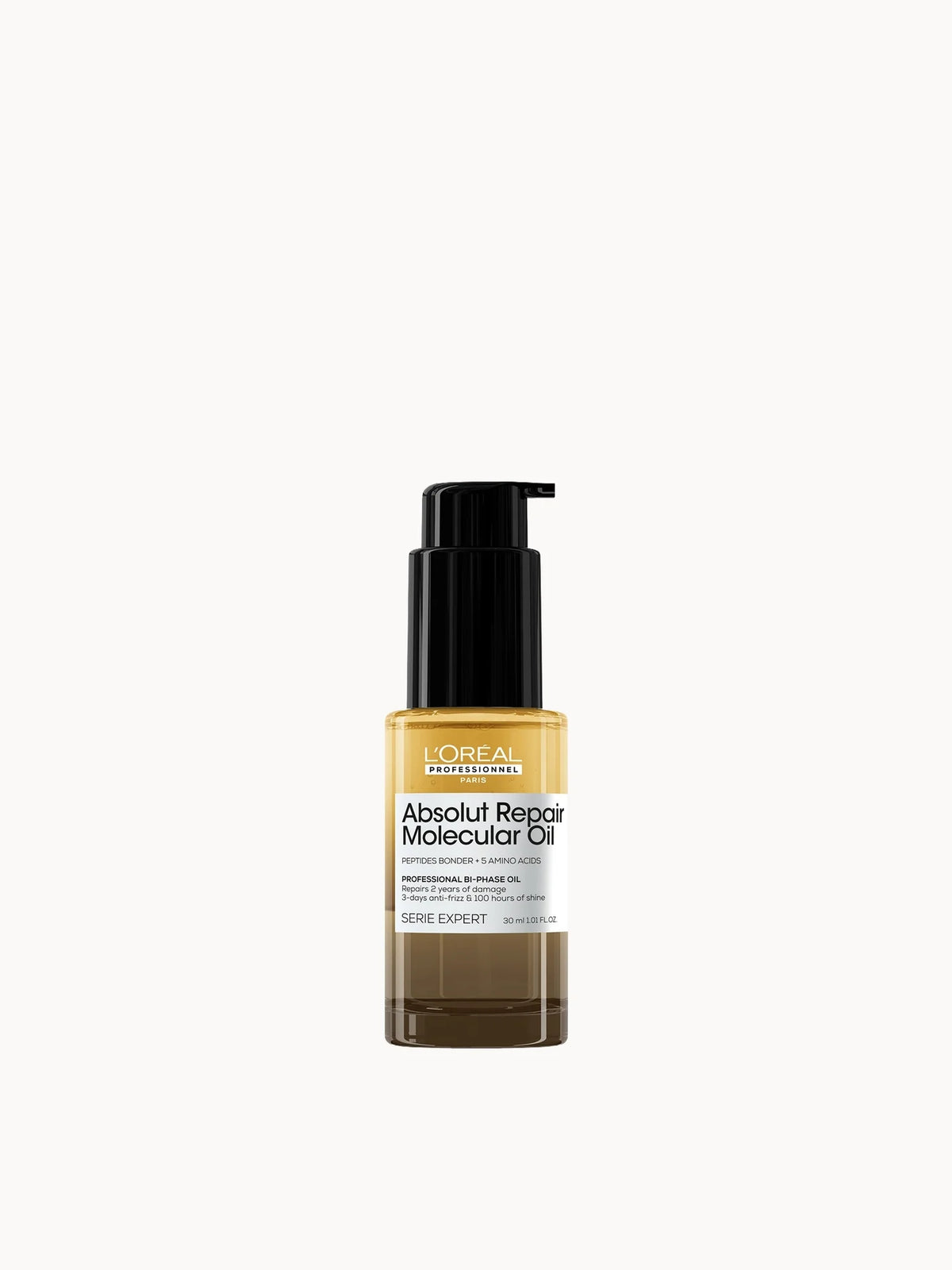 L'Oréal Professionnel Absolut Repair Molecular Bi - Phase Hair Oil for Damaged Hair 30ml, small bottle with pump
