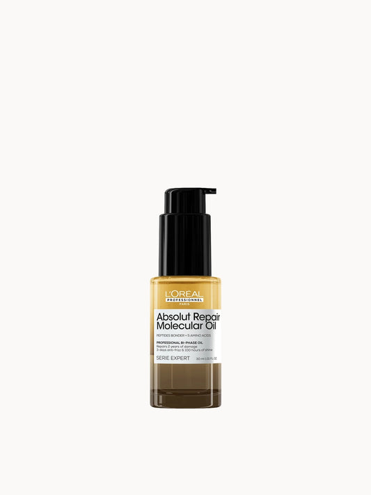 L'Oréal Professionnel Absolut Repair Molecular Bi - Phase Hair Oil for Damaged Hair 30ml, small bottle with pump