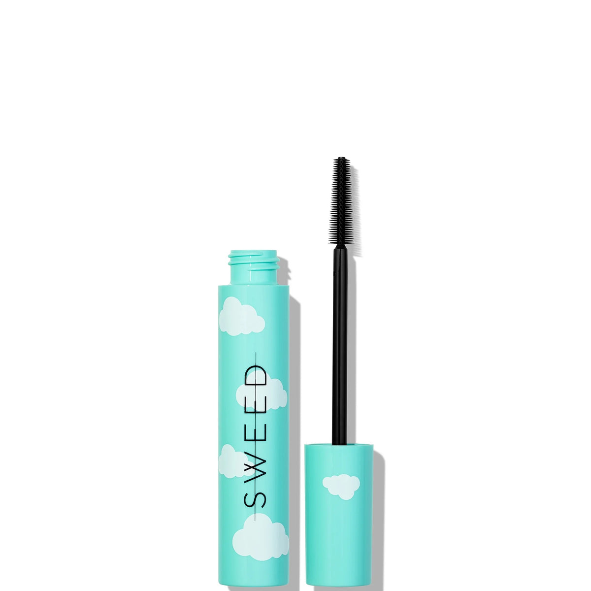 Sweed Cloud Mascara - Black, black tube mascara with pastel-coloured Sweed logo cap