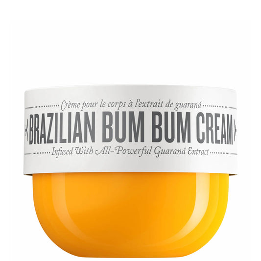 Sol de Janeiro Brazilian Bum Bum Cream 240ml - round yellow jar with bold tropical branding and twist lid