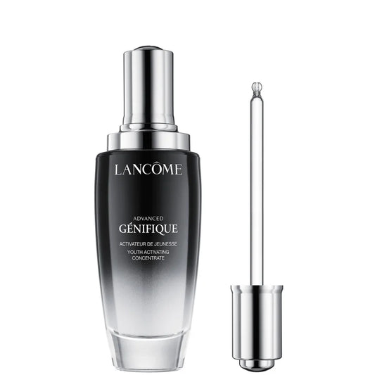 Lancôme Advanced Génifique Youth Activating Serum 100ml black gradient bottle with dropper and silver logo
