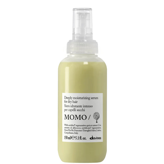 Davines Momo Serum 150ml, orange and white pump bottle