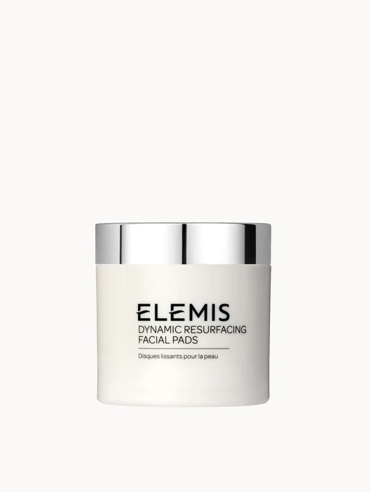 Elemis Dynamic Resurfacing Pads 60 pads white jar with screw lid containing pre-soaked exfoliating pads