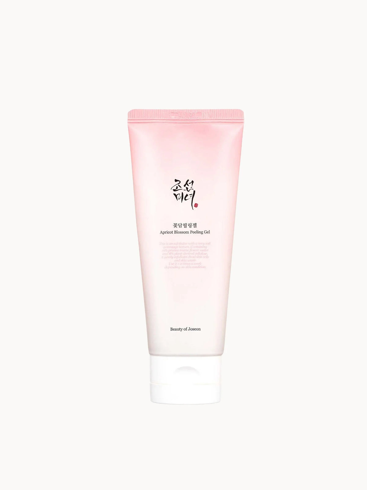 Beauty Of Joseon Apricot Blossom Peeling Gel 100ml, pink tube with floral design