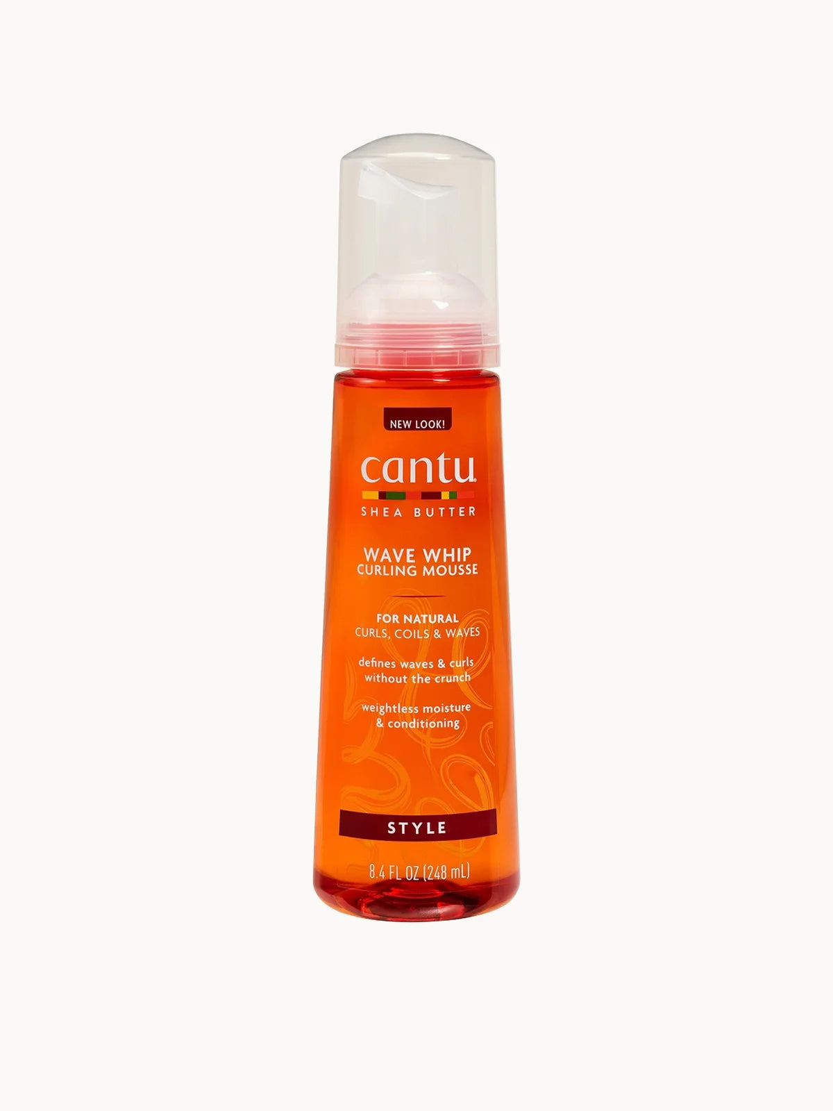 Cantu Shea Butter for Natural Hair Wave Whip Curling Mousse 248ml, mousse can with branded label