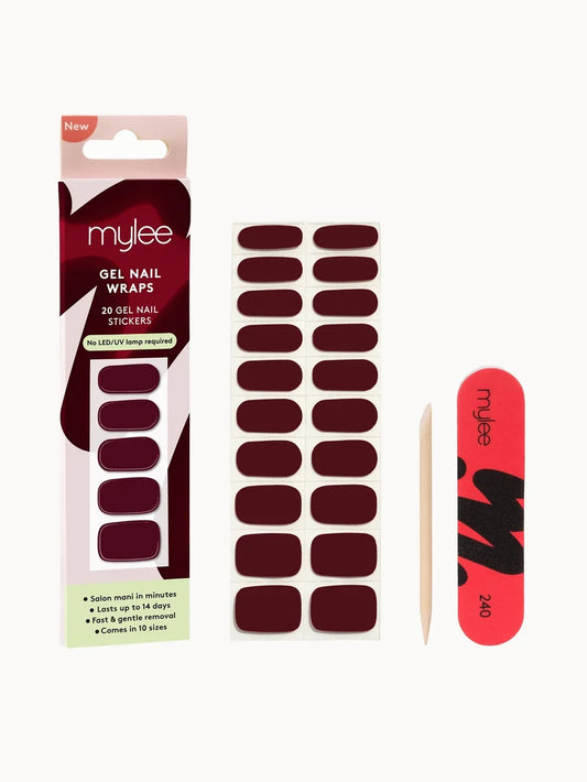 Mylee Gel Nail Wraps Diva adhesive nail wraps displayed in patterned sheet packaging