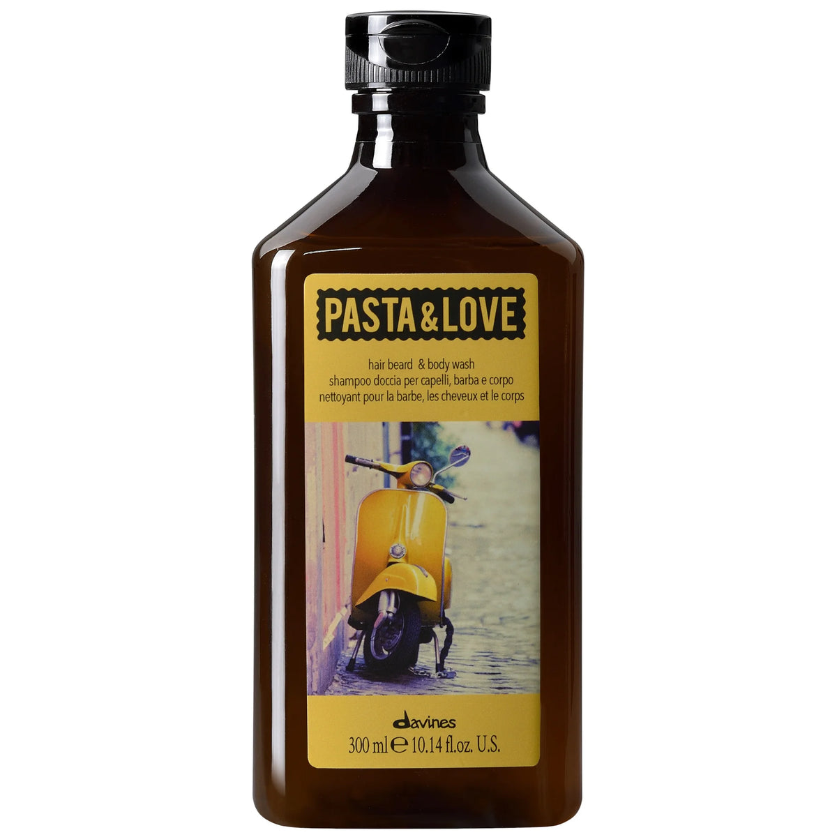 Davines Pasta and Love Hair, Beard and Body Wash 300ml, sage green bottle with minimalist label