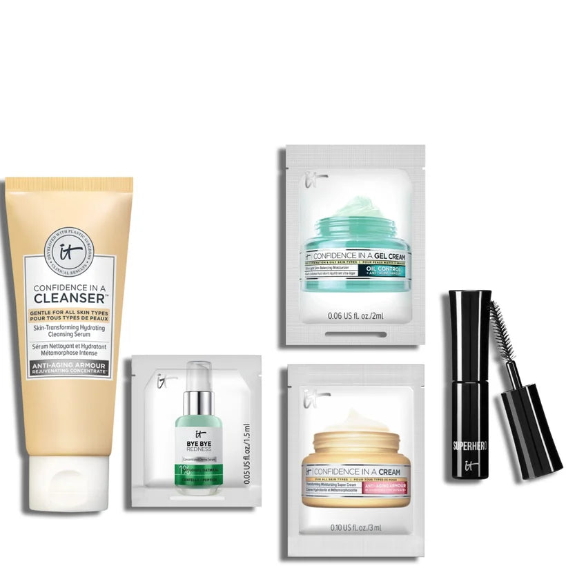 IT Cosmetics Icons Bundle set of multiple makeup and skincare products presented together in packaging