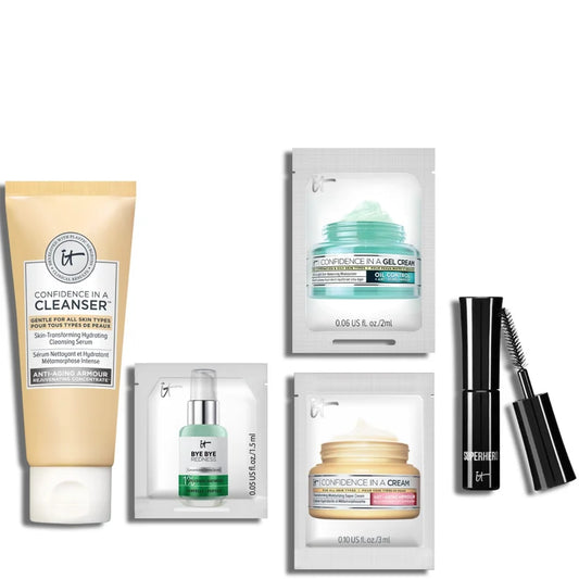 IT Cosmetics Icons Bundle set of multiple makeup and skincare products presented together in packaging