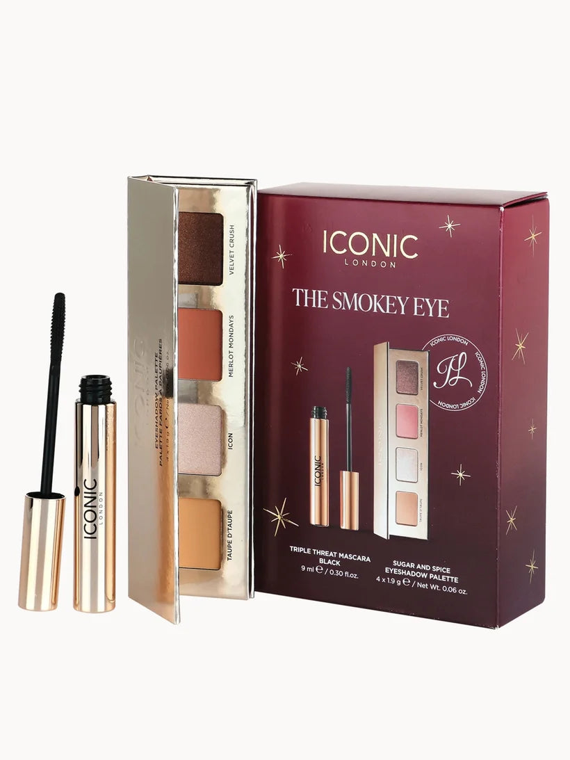 Iconic London The Smokey Eye eyeshadow palette with mattes and shimmers