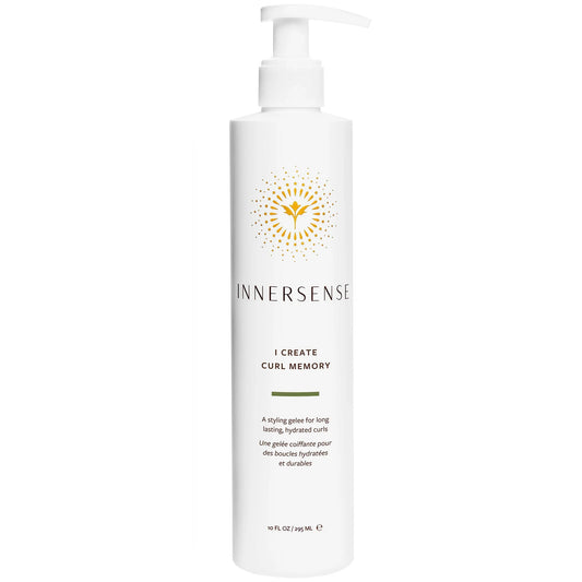 Innersense I Create Curl Memory Gel 295ml, clear pump bottle with green label